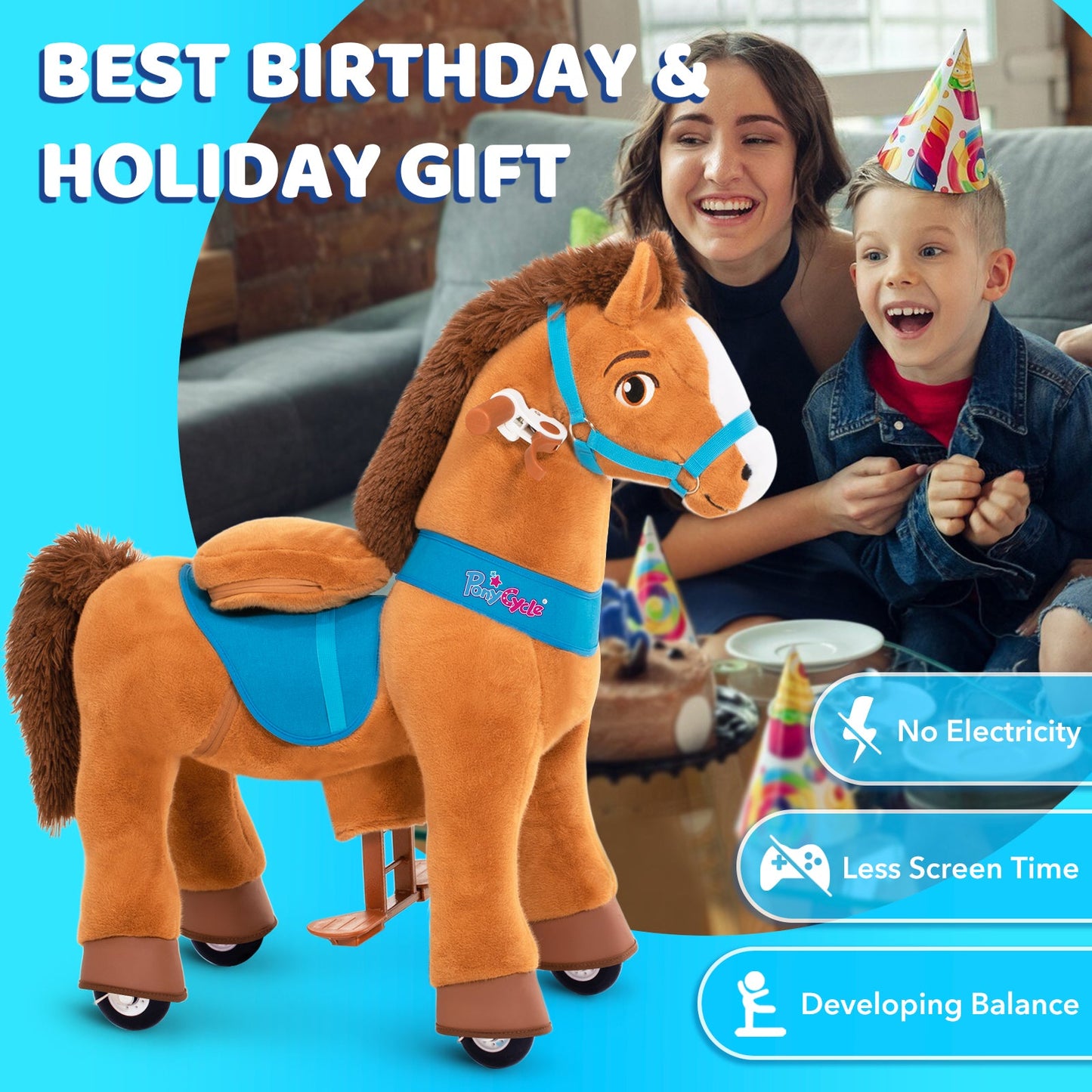 Model E Brown Horse Toy（UK&EU in Stock）-1