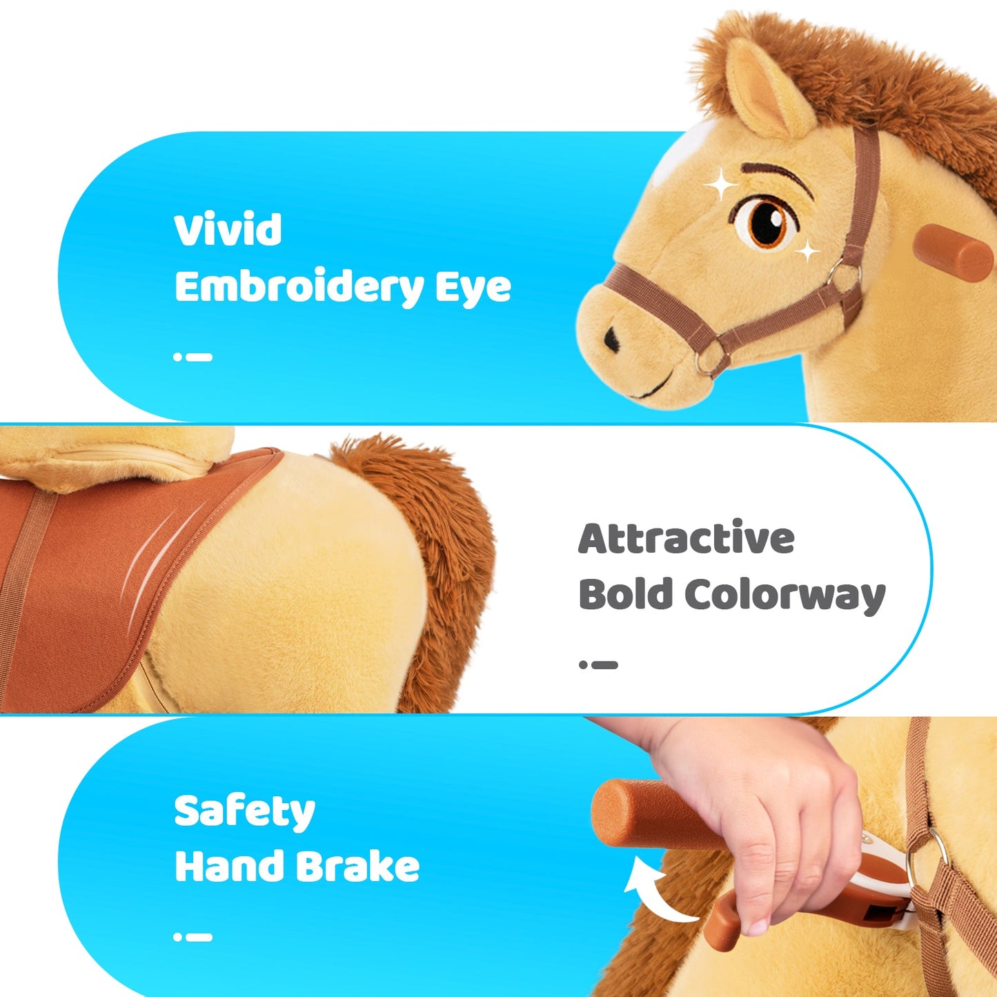 Model E Light Brown Horse Toy（UK&EU in Stock）-2