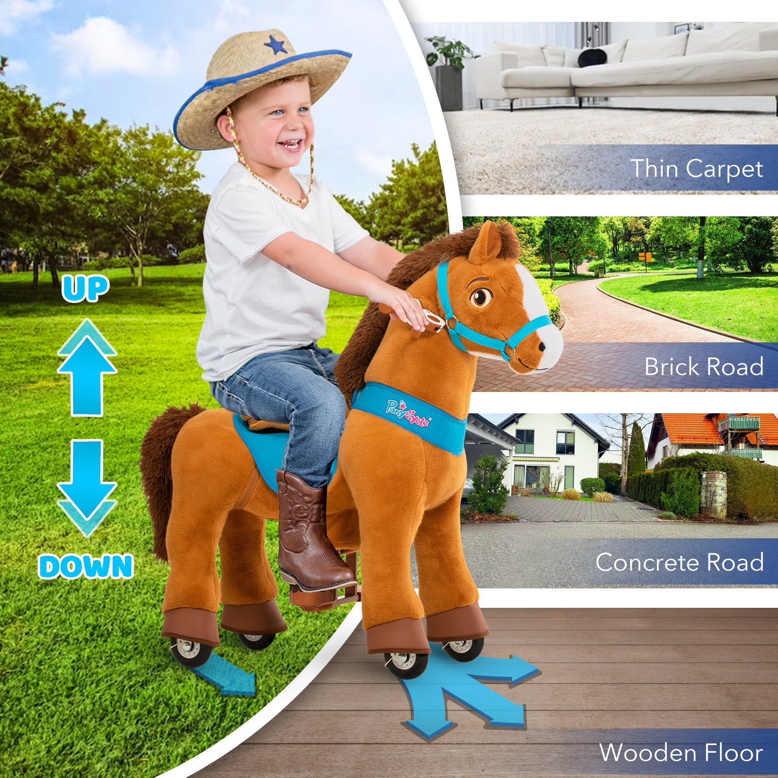 Model E Brown Horse Toy（UK&EU in Stock）-3