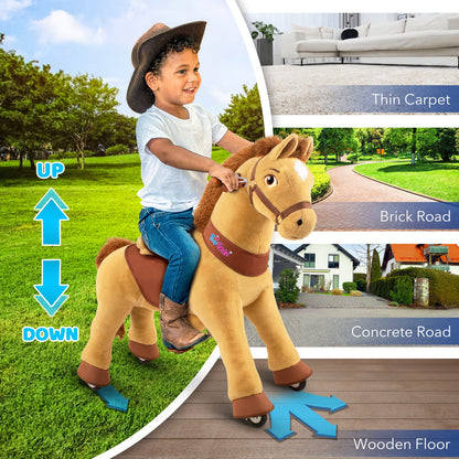 Model E Light Brown Horse Toy（UK&EU in Stock）-3