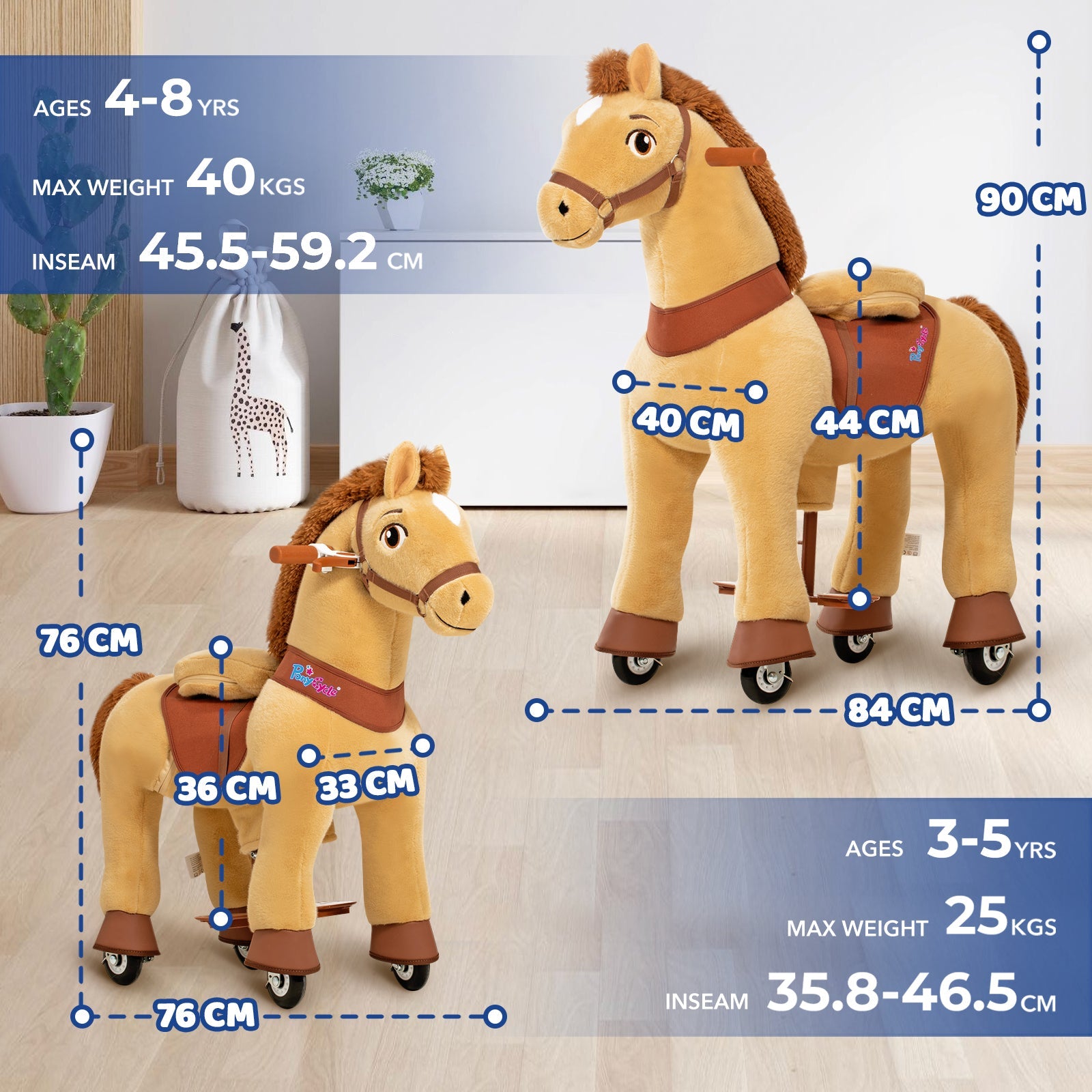 Model E Light Brown Horse Toy（UK&EU in Stock）-4